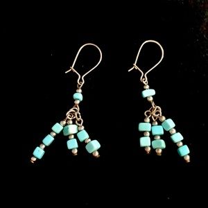 Turquoise & silver earrings